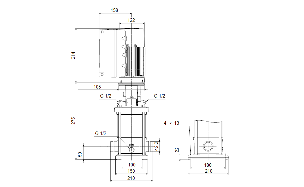 GRUNDFOS Kreiselpumpe CRNE 3-4 A-P-A-V-HQQV - Art. 98389839