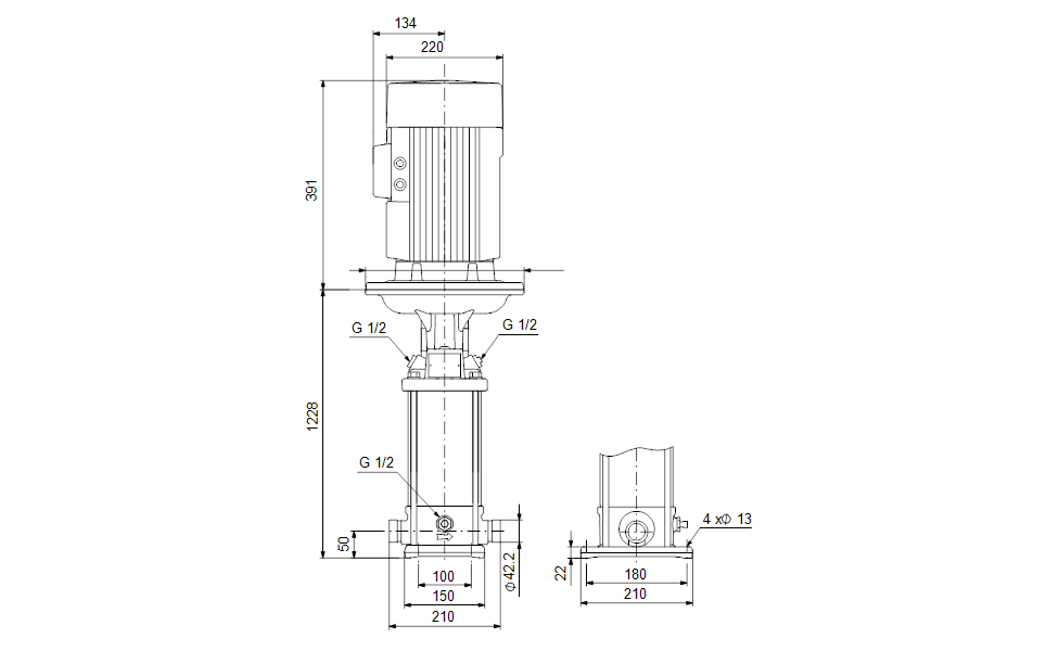 GRUNDFOS Kreiselpumpe CRN 5-34 S-P-T-E-HQQE - Art. 96521769