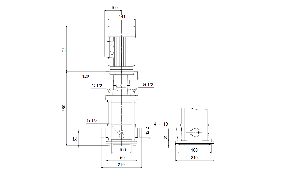 GRUNDFOS Kreiselpumpe CRN3-10 A-P-G-E-HQQE - Art. 96499188