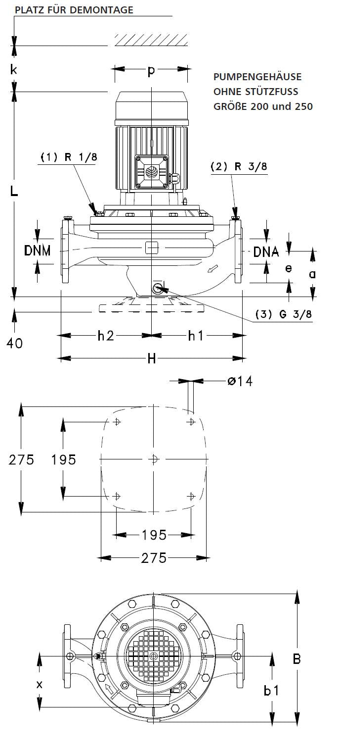 LOWARA Inline-Kreiselpumpe FCE 65-250/150/P