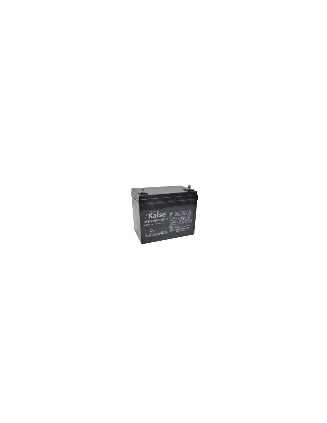 AGM Kaise KBL12750 Batterie | 12V 75AH | Lange Lebensblätter (10 Jahre)