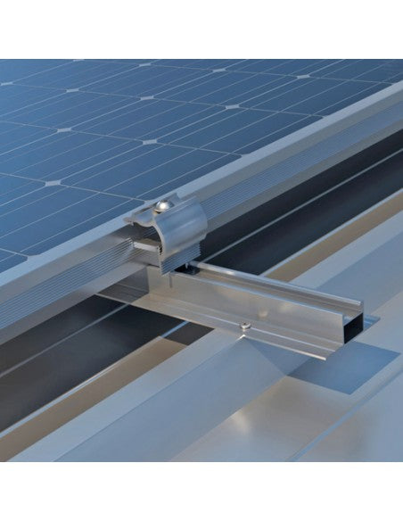 Aluminiumprofil 380mm Struktur Photovoltaik-Befestigung Wellblech