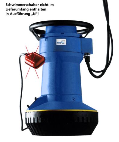 KSB Tauchpumpe AmaDrainer BH 100-75 N 3x400 V/50 Hz, 7,5 kW, 15,4 A, Lfrd. NH - Art. 29127338
