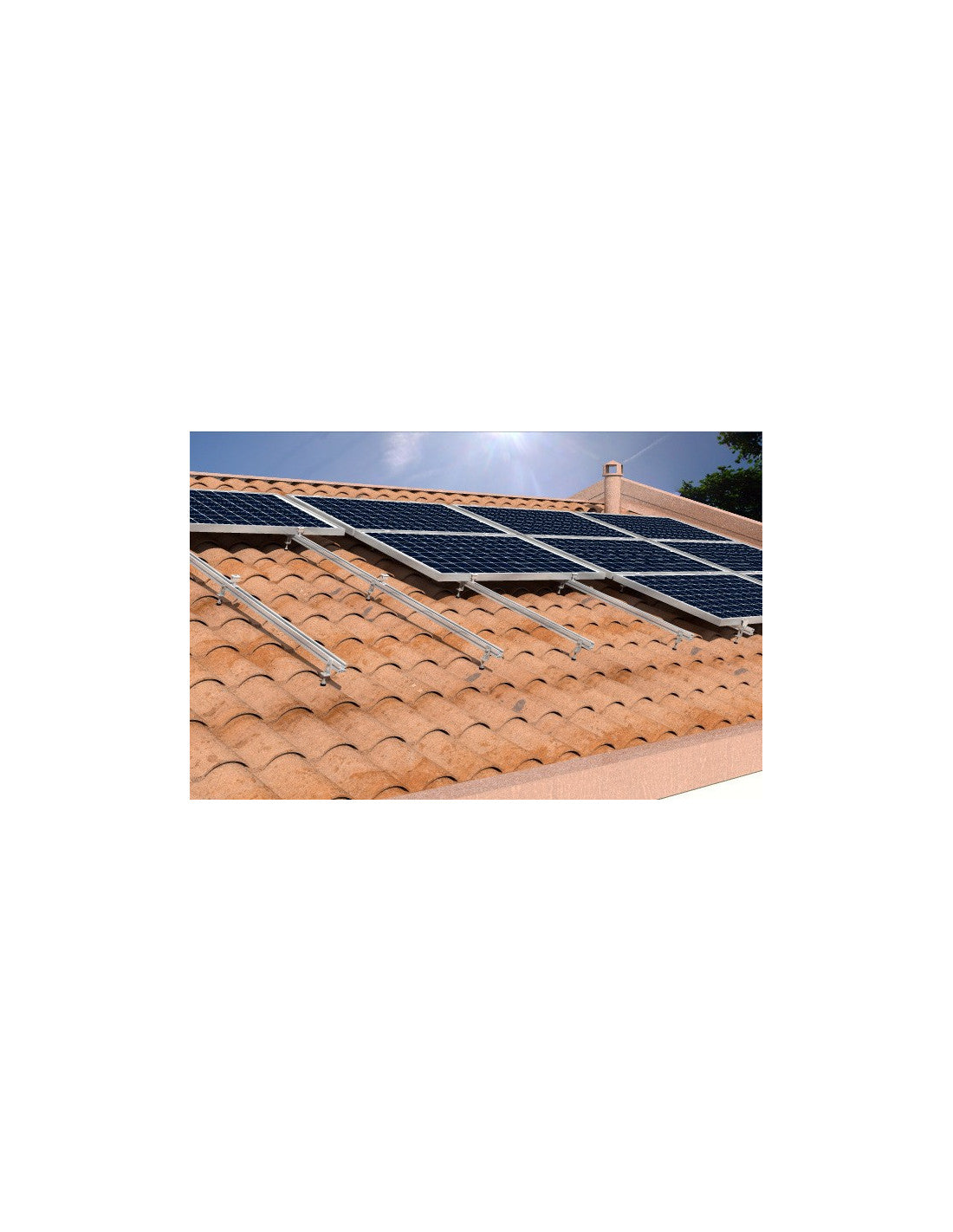 Bausatz für 3 Solarmodule mit Koplanarverbindung
