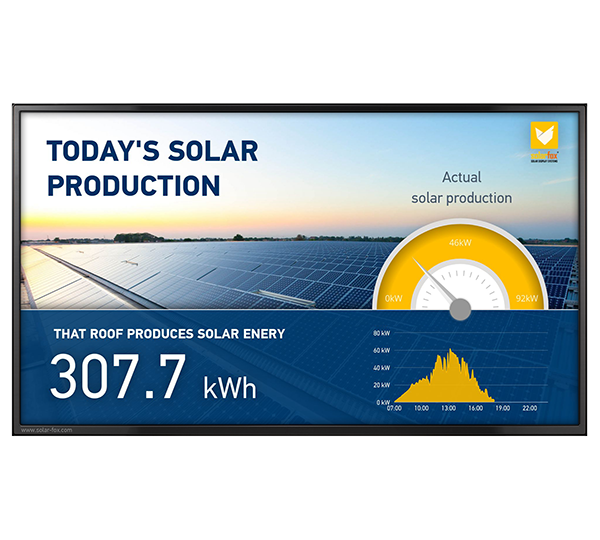 SOLARFOX Wechselrichter SOLARFOX DISPLAY SF-300 24" GROSSDISPLAY MIT LED-WIDESCREEN FÜR INNENBEREICH