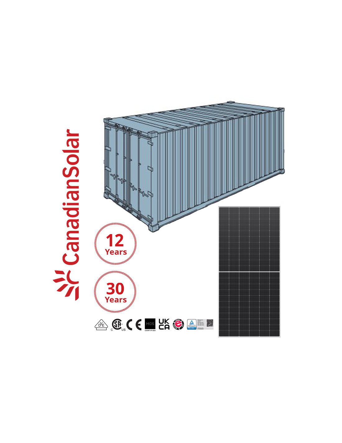 Canadian Solar TOPBiHiKu7 710 Watt (Container 40") CS7N-710TB-AG-BI-EVO2
