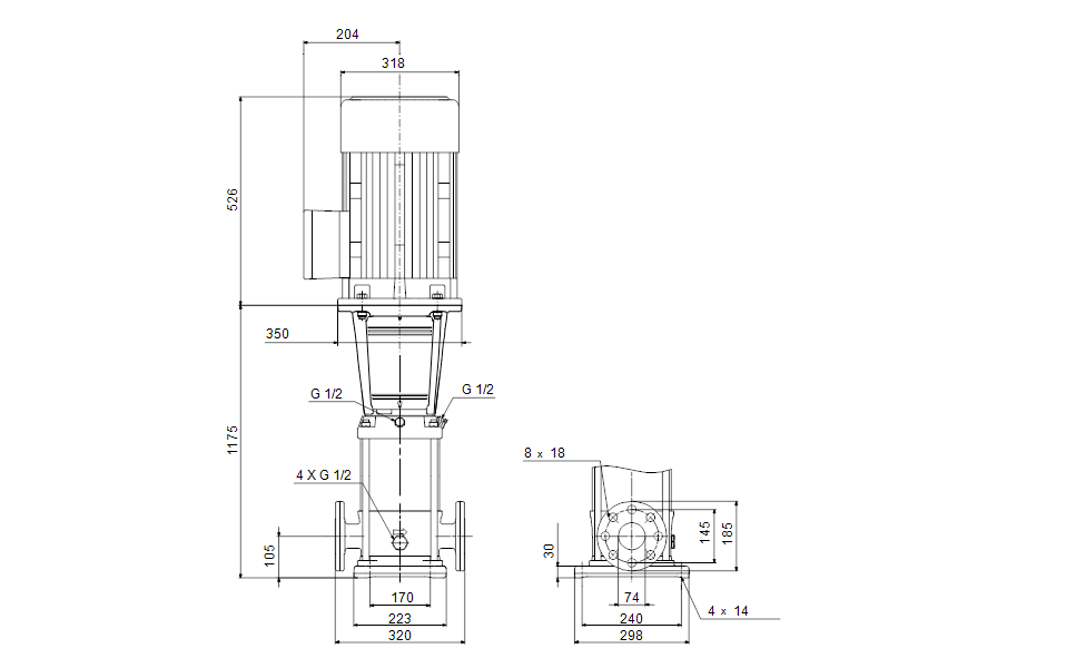 GRUNDFOS Kreiselpumpe CR 32-9-2 A-F-A-V-HQQV - Art. 96122050