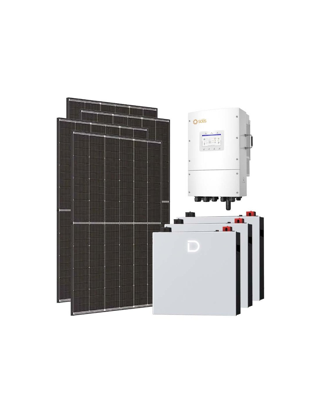 Dreiphasen Photovoltaik-Kit 15470W Wechselrichter Solis LV 15kW lithium 15.36kWh Dyness...