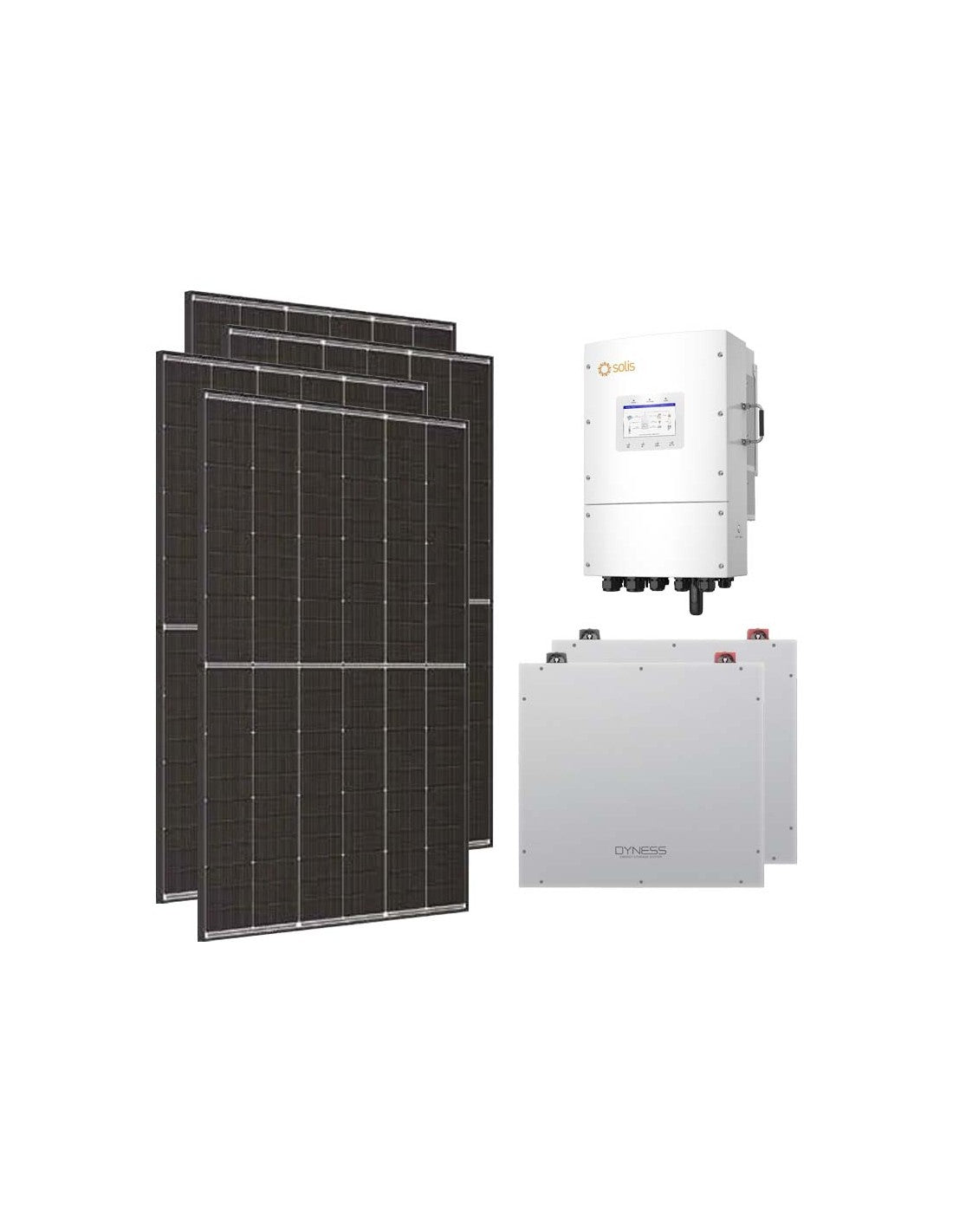 Dreiphasen Photovoltaik-Kit 8190W Wechselrichter Solis LV 8kW lithium 10.24kWh Dyness...
