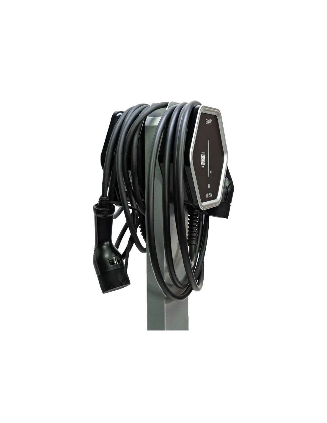 Dreiphasige Ladesäule 22kW Prism Solar TWIN 5m Kabel elektrische Fahrzeuge