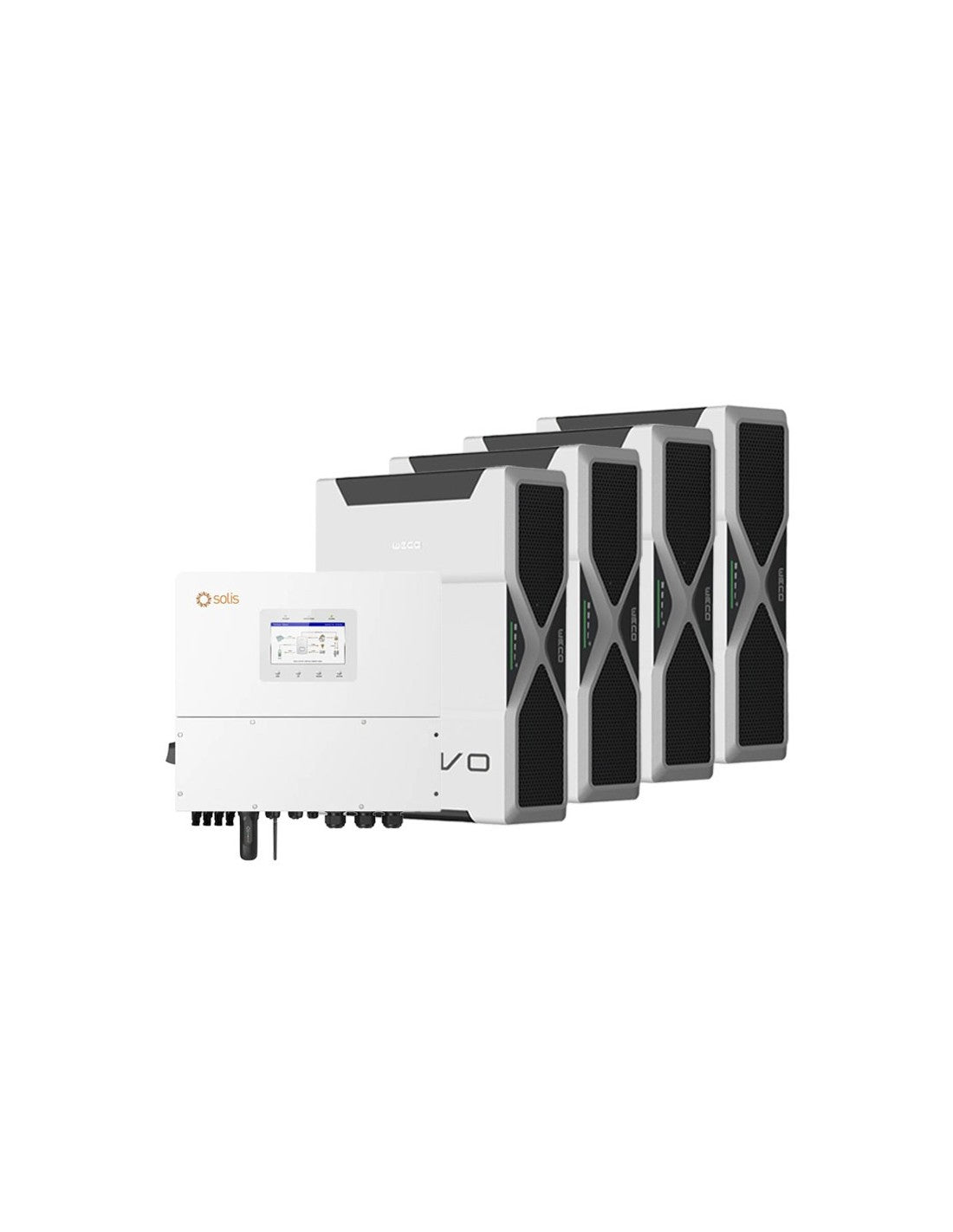 Dreiphasige Speichersystem Wechselrichter Solis 12kW Lithium 20.88kWh Weco 5k3 EVO