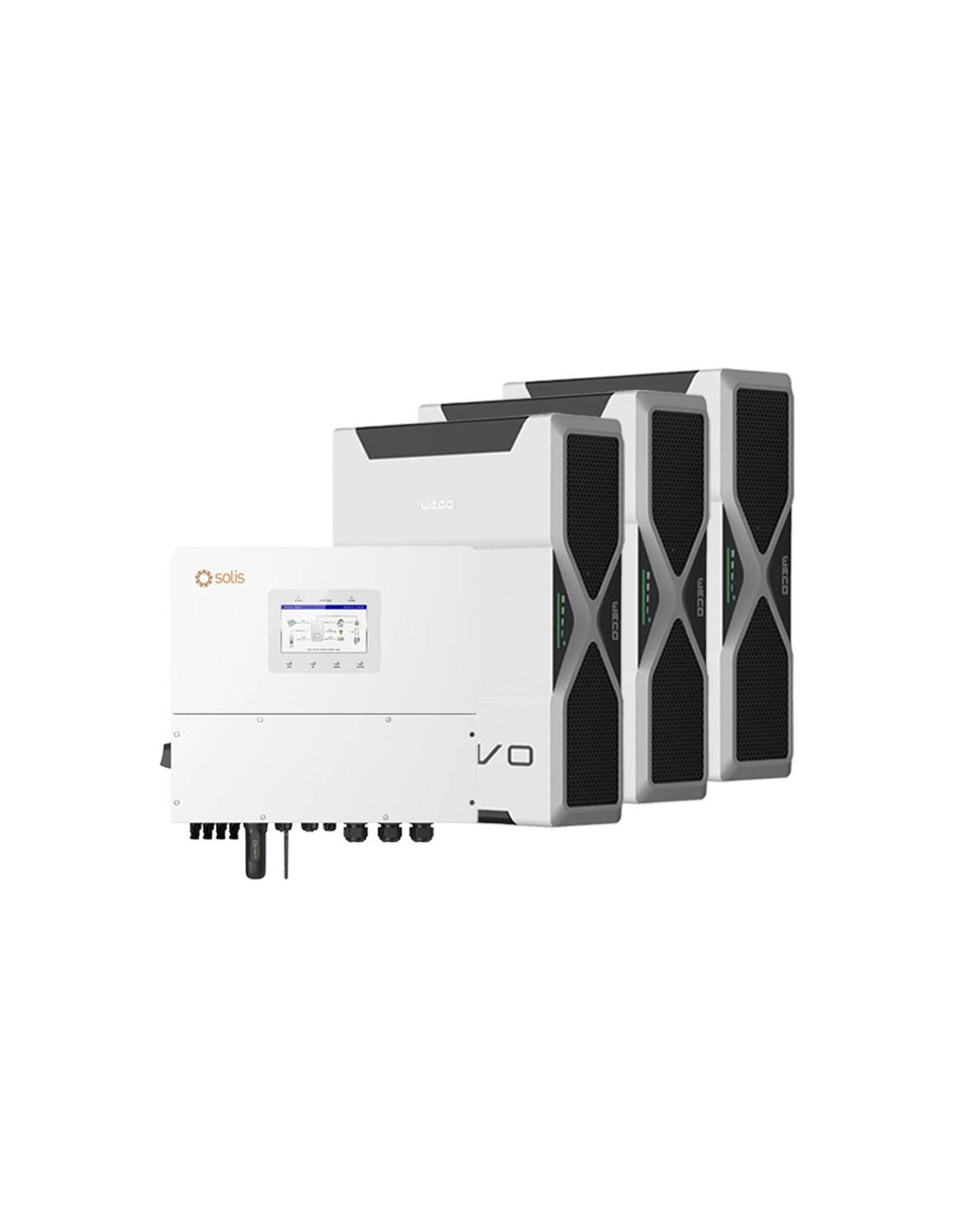 Dreiphasige Speichersystem Wechselrichter Solis 15kW Lithium 15.66kWh Weco 5k3 EVO