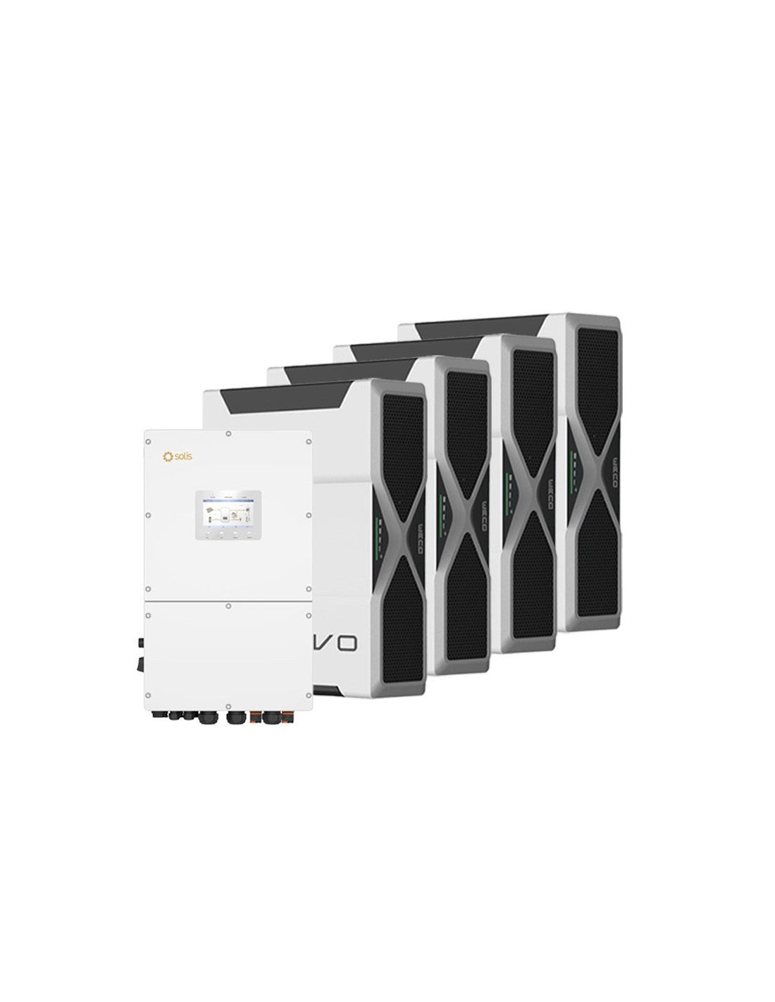 Dreiphasige Speichersystem Wechselrichter Solis 40kW Lithium 20.88kWh Weco 5k3 EVO