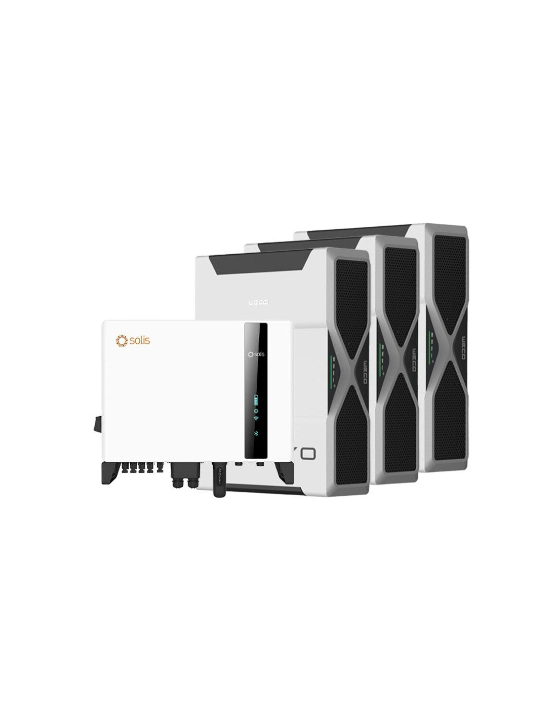 Dreiphasige Speichersystem Wechselrichter Solis 5kW Lithium 15.66kWh Weco 5k3 EVO