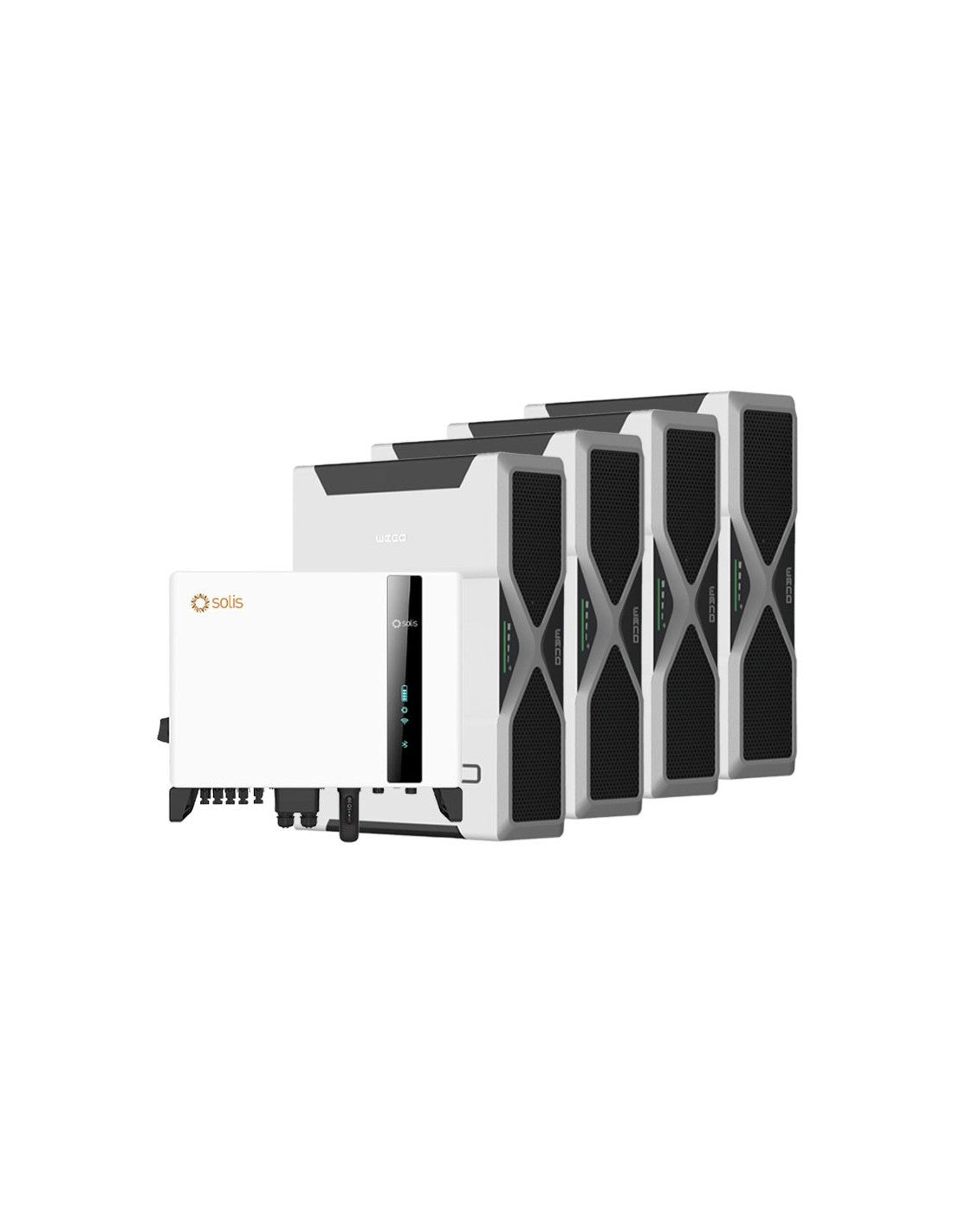Dreiphasige Speichersystem Wechselrichter Solis 8kW Lithium 20.88kWh Weco 5k3 EVO