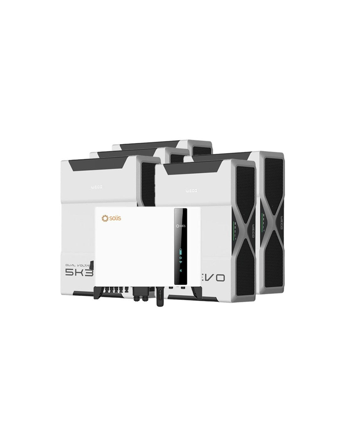 Dreiphasige Speichersystem Wechselrichter Solis 8kW Lithium 26.1kWh Weco 5k3 EVO