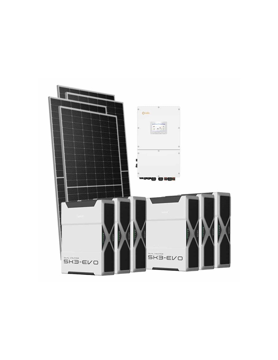Dreiphasiges Photovoltaik-Kit 30940W Wechselrichter Solis 30kW Lithium 31.32kWh Weco...