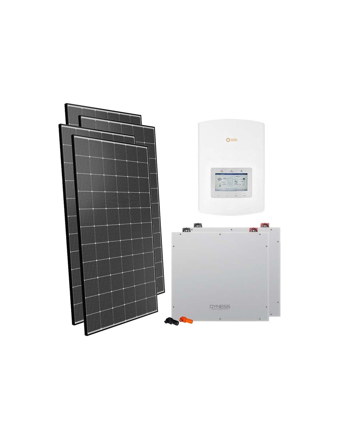 Einphasige Photovoltaik-Kit 3030W Wechselrichter Solis 3kW Akku 10.24kWh Dyness