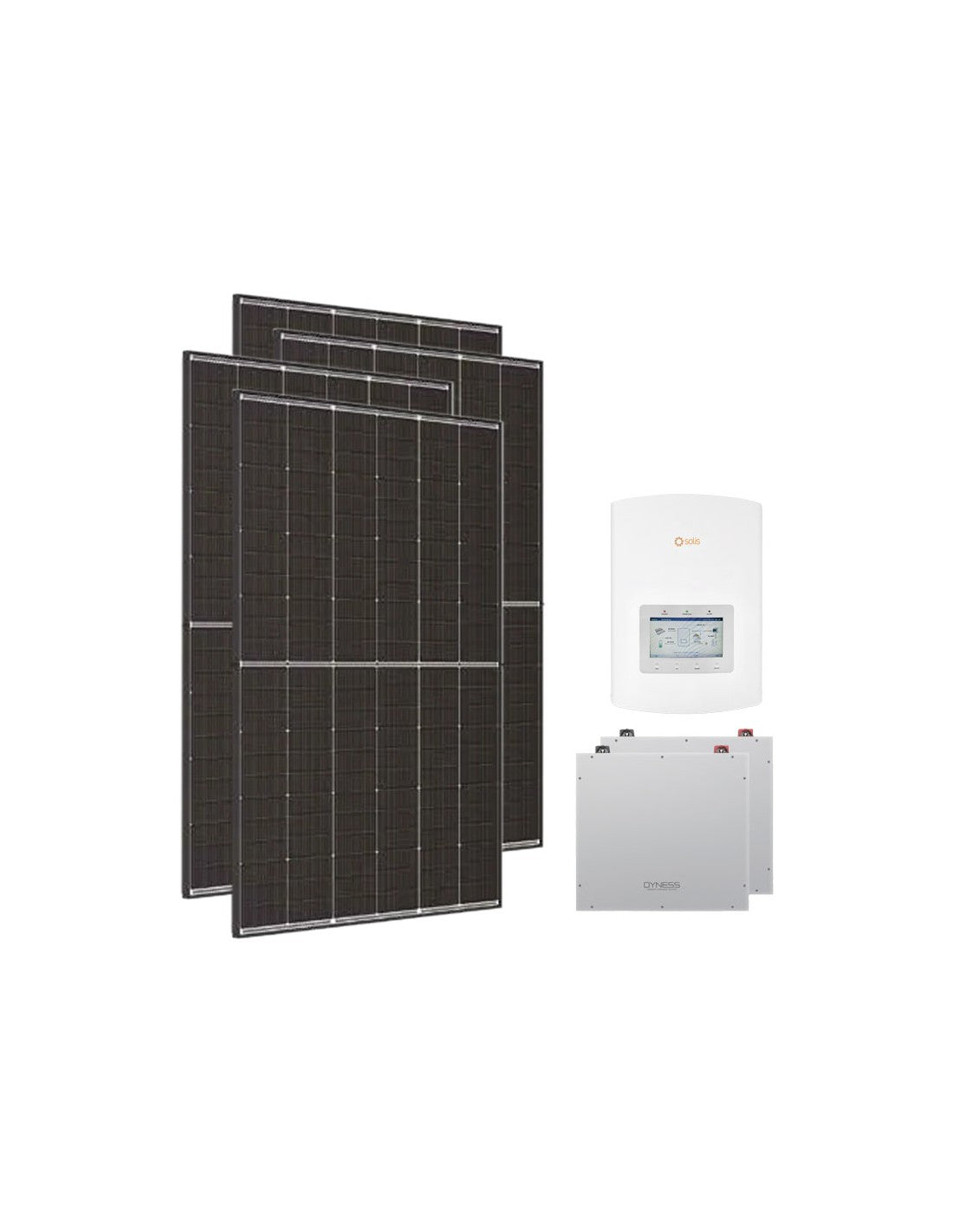 Einphasige Photovoltaik-Kit 3150W Wechselrichter Solis 3kW Akku Dyness 10.24kWh