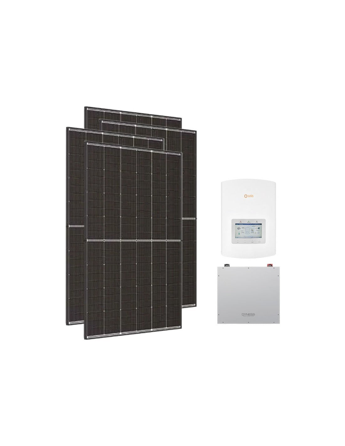 Einphasige Photovoltaik-Kit 3150W Wechselrichter Solis 3kW Akku Dyness 5.12kWh