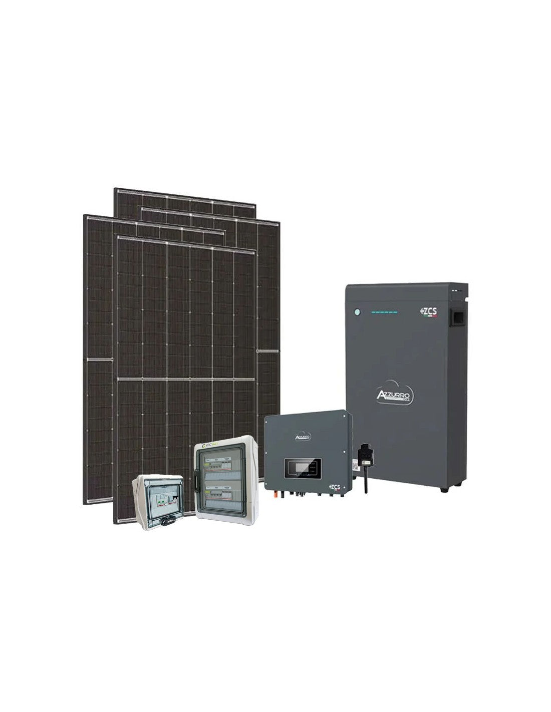Einphasige Photovoltaik-Kit 3600W Plus-Zucchetti 3kW Akku ZSX5000 S 5.1kWh
