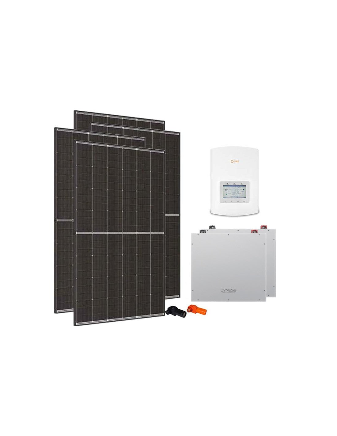 Einphasige Photovoltaik-Kit 3640W Wechselrichter Solis 3kW lithium 10.24kWh Dyness