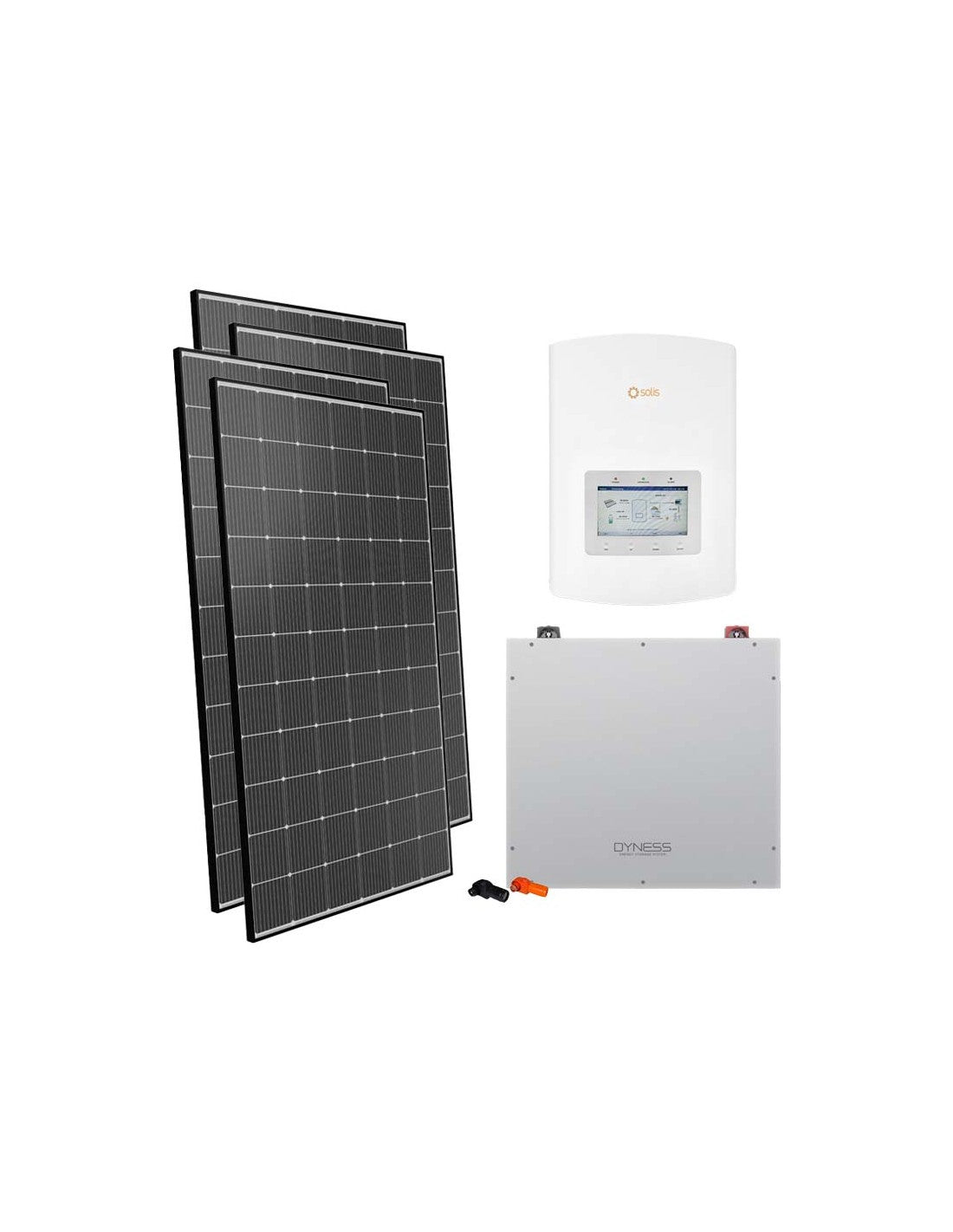 Einphasige Photovoltaik-Kit 4040W Wechselrichter Solis 3.6kW Akku 5.12kWh Dyness