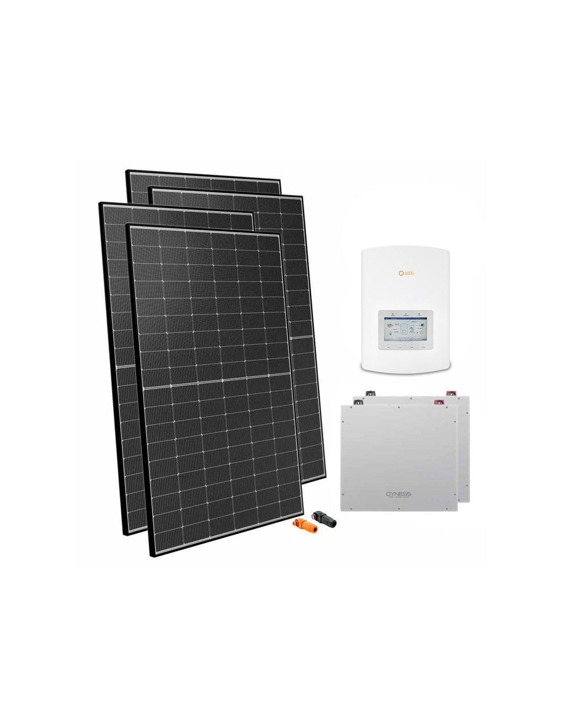 Einphasige Photovoltaik-Kit 4050W Wechselrichter Solis 3.6kW Akku 10.24kWh Dyness
