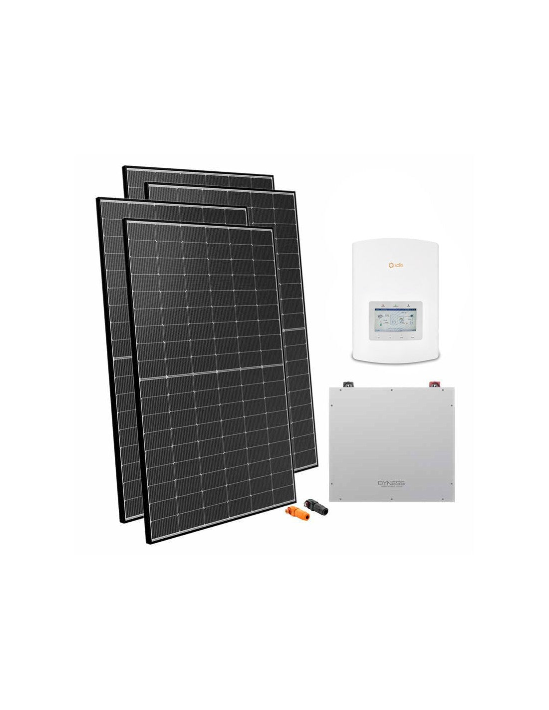 Einphasige Photovoltaik-Kit 4050W Wechselrichter Solis 3.6kW Akku 5.12kWh Dyness