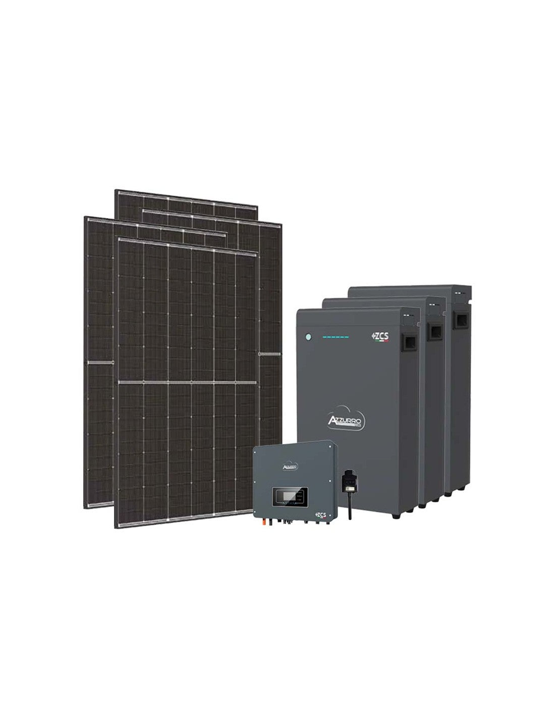 Einphasige Photovoltaik-Kit 4500W-inverter Zucchetti 4kW Akku ZSX5000 S 15.3kWh