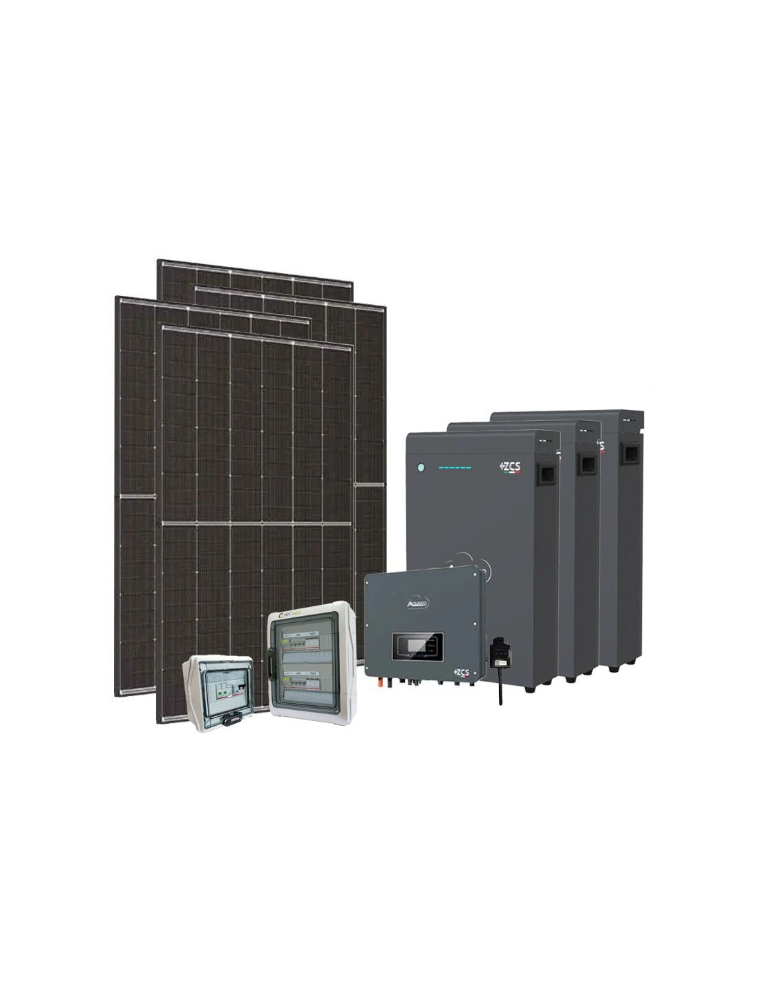 Einphasige Photovoltaik-Kit 4950W Plus-Zucchetti 4.6kW Akku ZSX5000 S 15.3kWh
