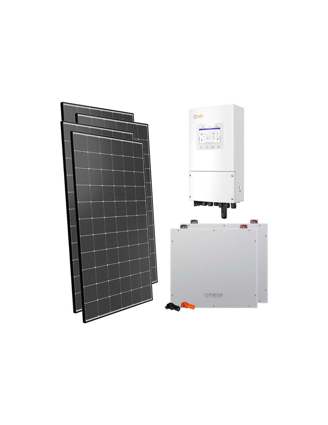 Einphasige Photovoltaik-Kit 5050W Wechselrichter Solis 5kW Akku 10.24kWh DL5.0C Dyness