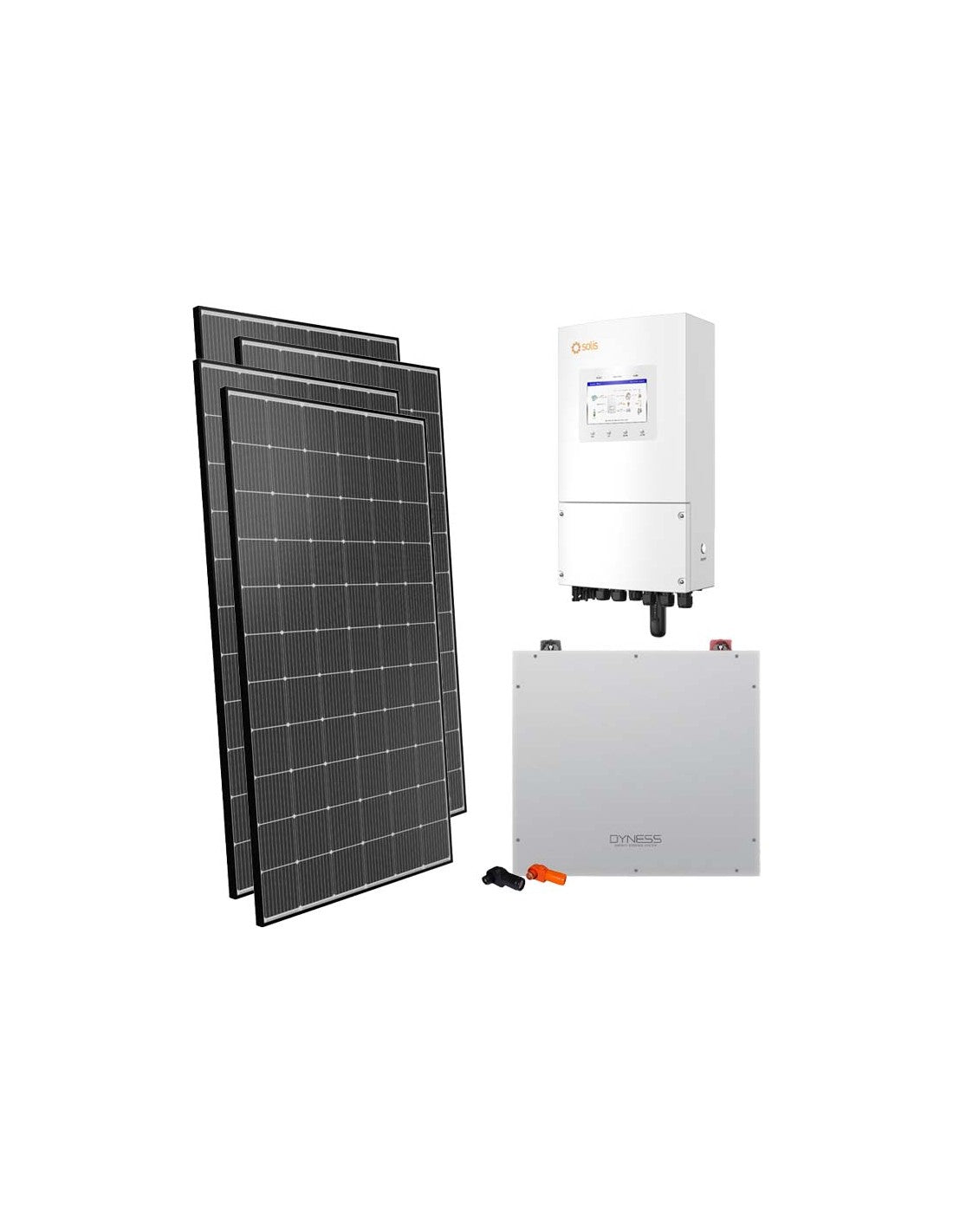 Einphasige Photovoltaik-Kit 5050W Wechselrichter Solis 5kW Akku 5.12kWh DL5.0C Dyness