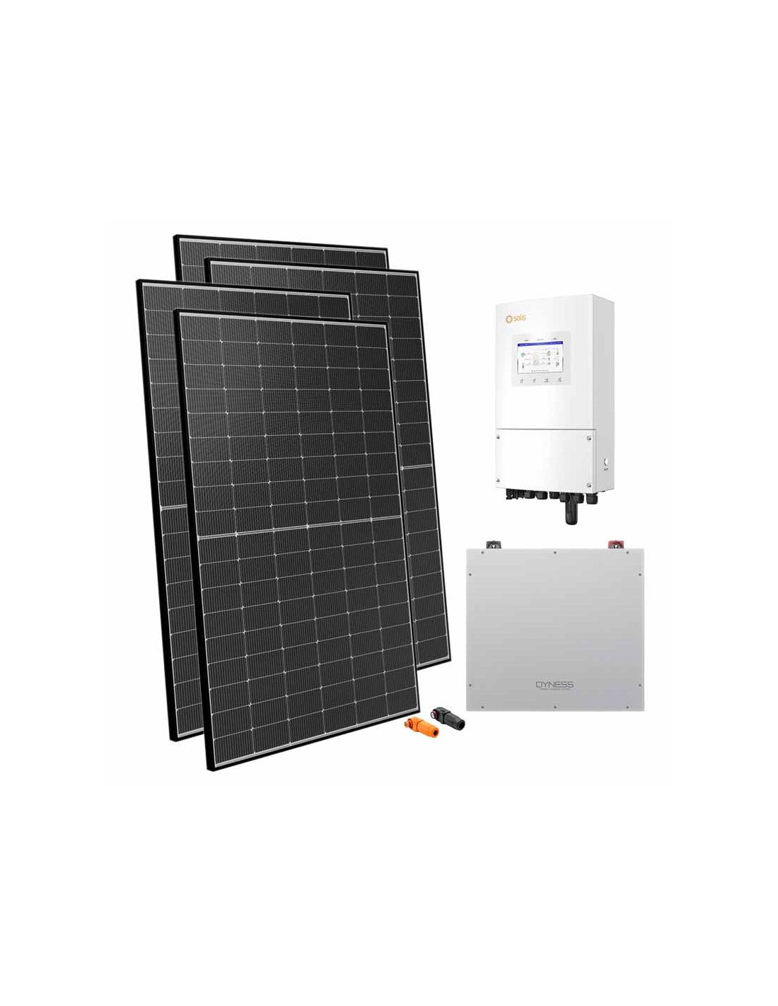 Einphasige Photovoltaik-Kit 5400W Wechselrichter Solis 5kW Akku 5.12kWh Dyness