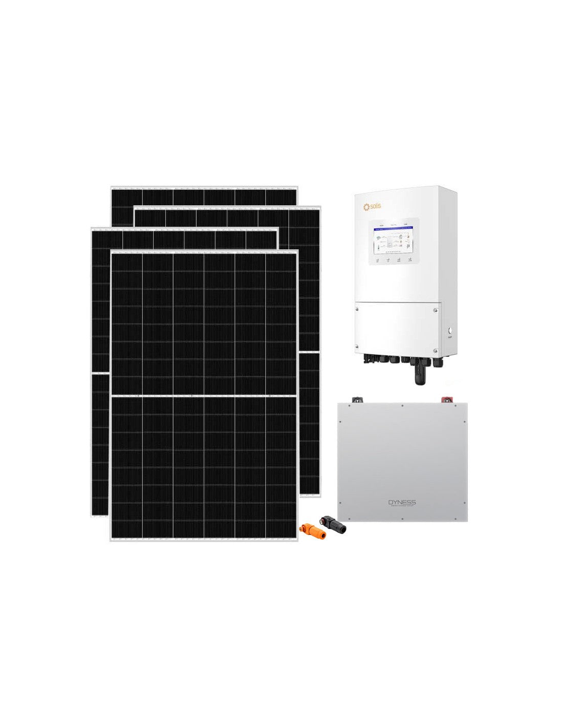 Einphasige Photovoltaik-Kit 5460W Wechselrichter Solis 5kW Akku 5.12kWh Dyness