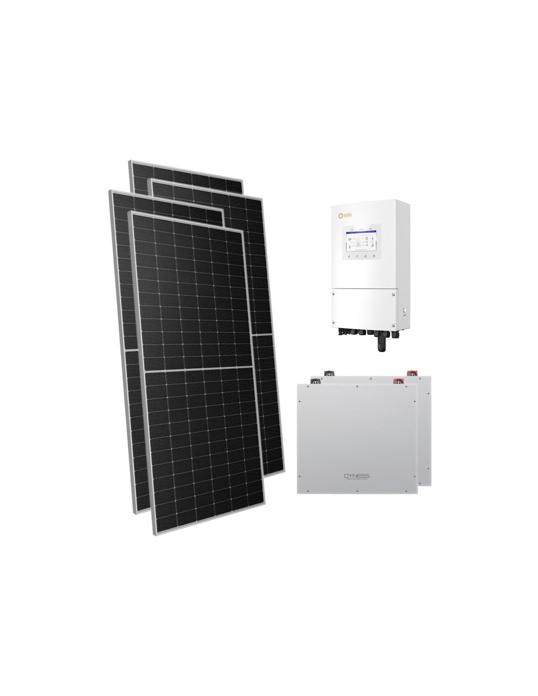 Einphasige Photovoltaik-Kit 5950W Wechselrichter Solis 5kW Akku 10.24kWh Dyness