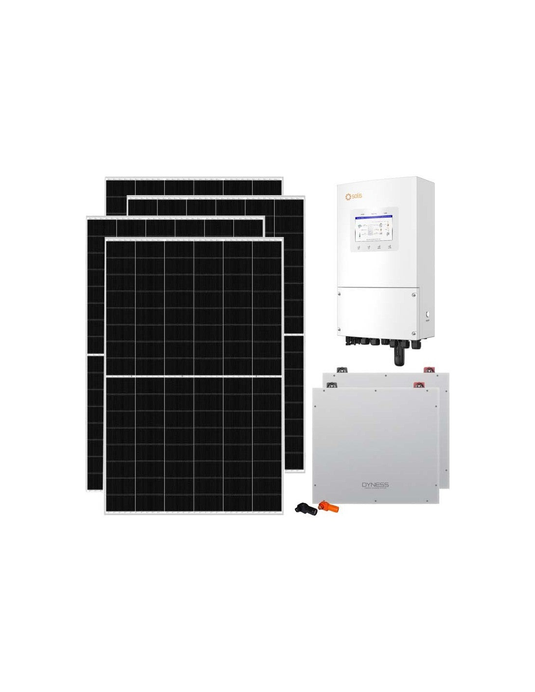 Einphasige Photovoltaik-Kit 6370W Wechselrichter Solis 6kW Akku 10.24kWh Dyness