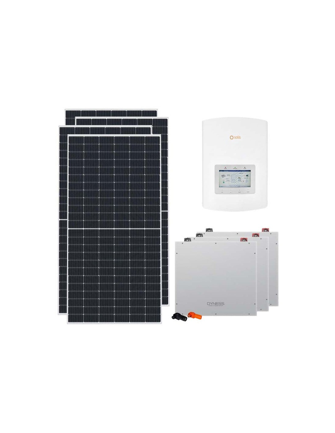 Einphasige Photovoltaik-Kit 7020W Wechselrichter Solis 6kW Akku 15.36kWh Dyness
