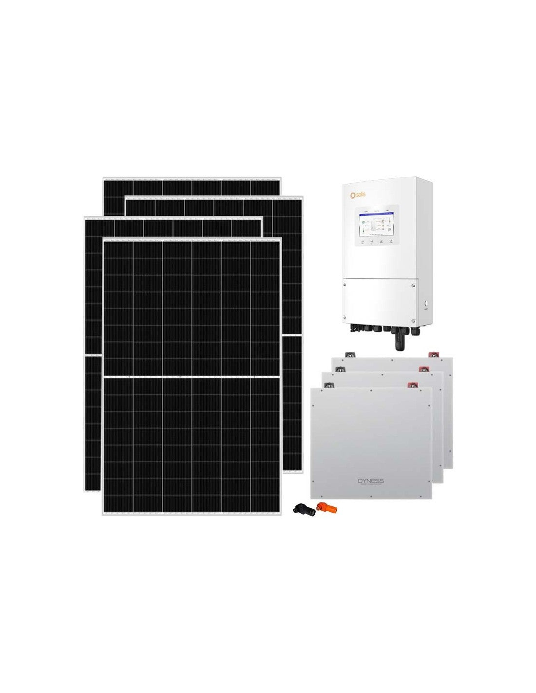 Einphasige Photovoltaik-Kit 7280W Wechselrichter Solis 8kW Akku 15.36kWh Dyness