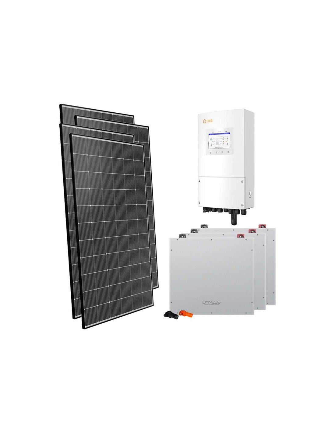 Einphasige Photovoltaik-Kit 8080W Wechselrichter Solis 8kW Akku 15.36kWh DL5.0C Dyness