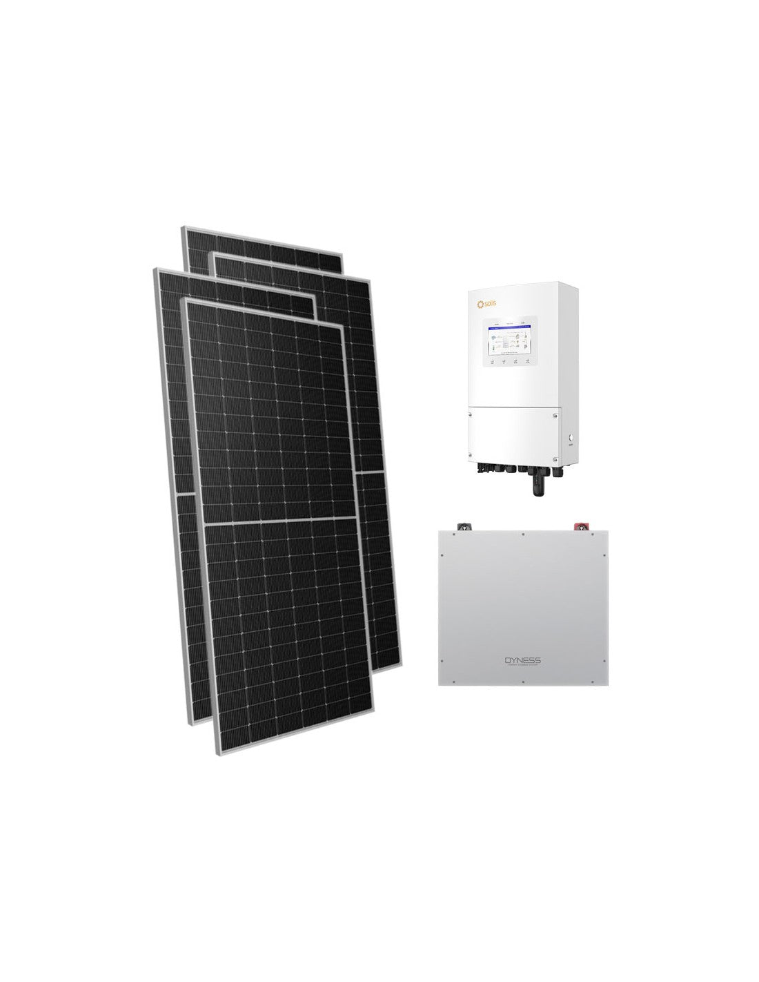 Einphasige Photovoltaik-Kit 8330W Wechselrichter Solis 8kW Akku 5.12kWh Dyness