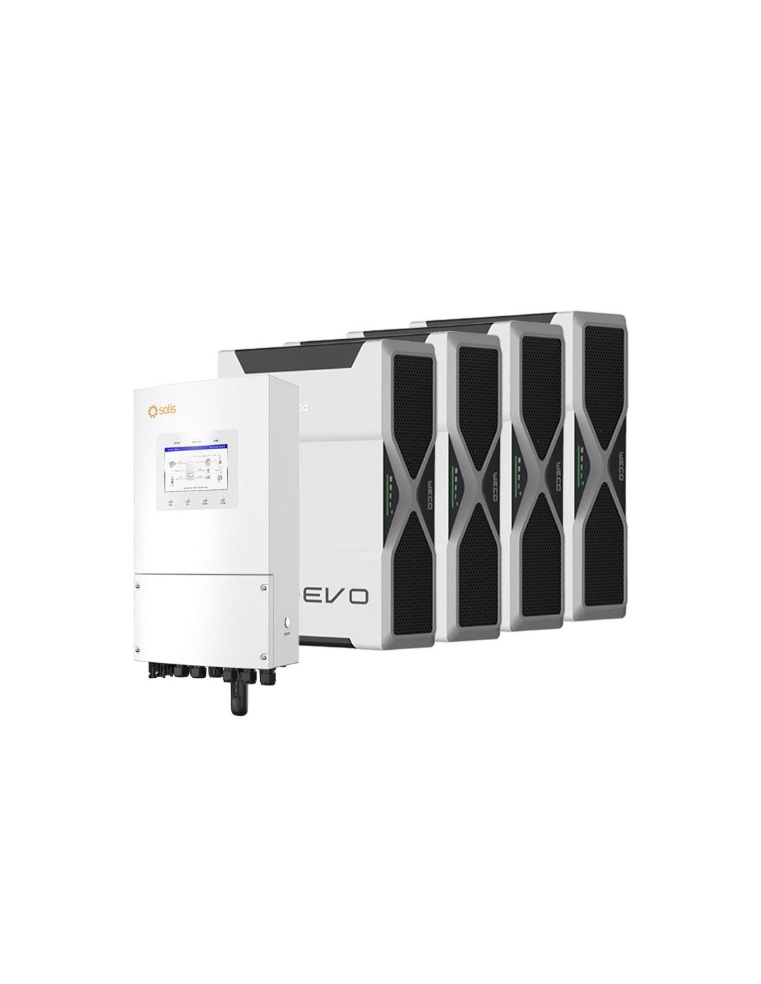 Einphasige Speichersystem Wechselrichter LV Solis 6kW Lithium 20.88kWh Weco 5k3 EVO