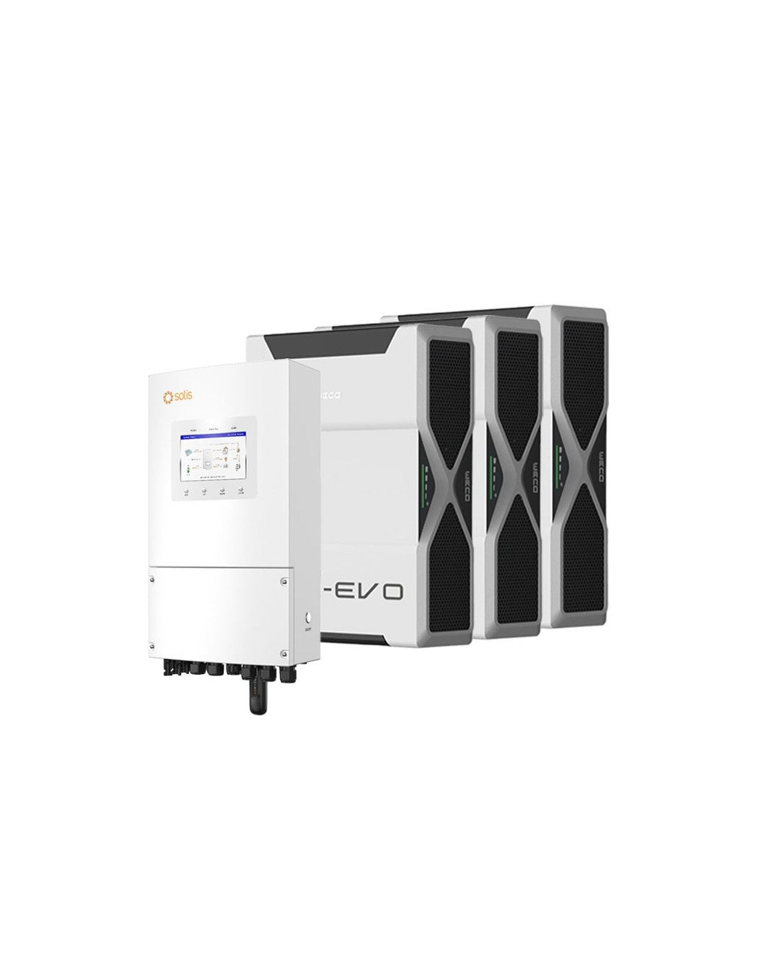 Einphasige Speichersystem Wechselrichter LV Solis 8kW Lithium 15.66kWh Weco 5k3 EVO