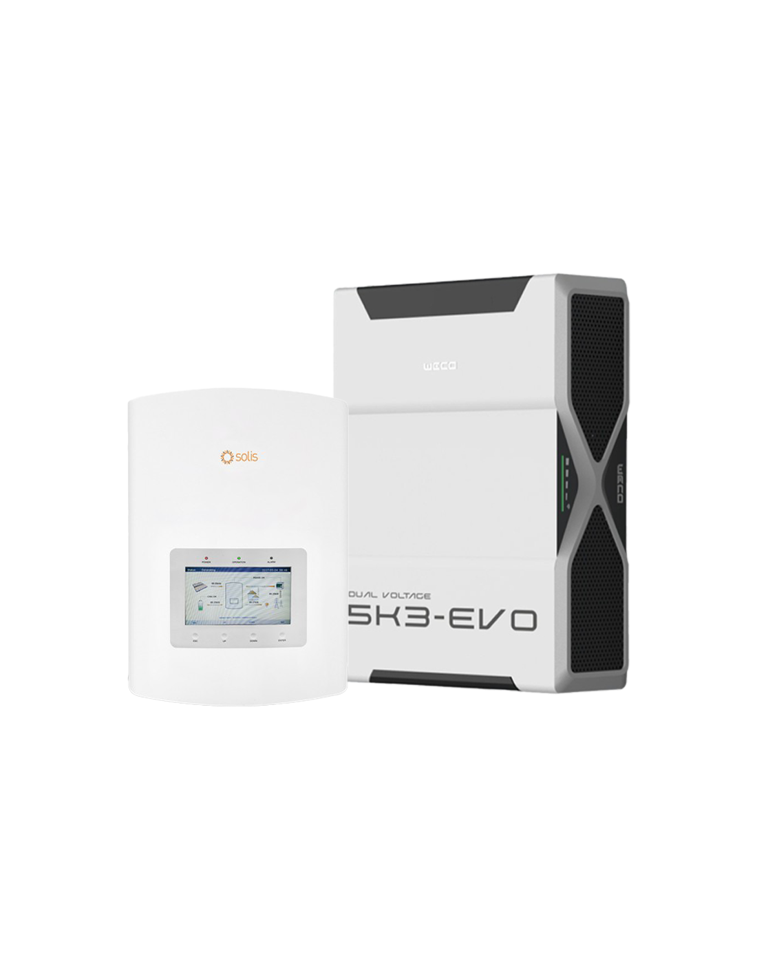 Einphasige Speichersystem Wechselrichter Solis 3kW Lithium 5.22kWh Weco 5k3 EVO