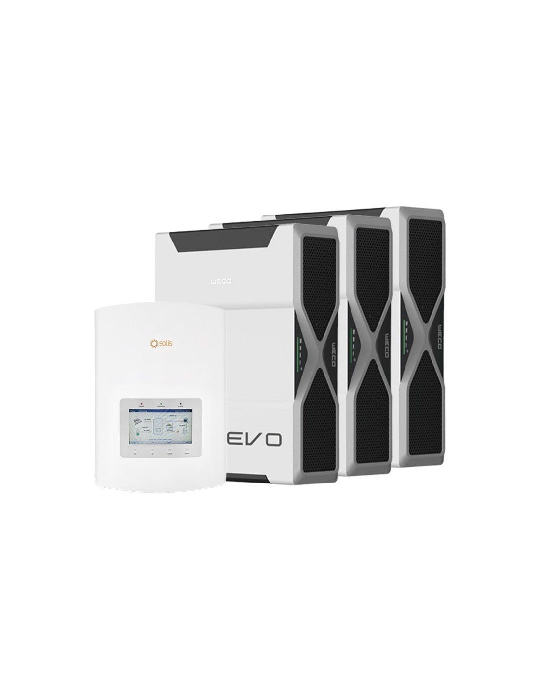 Einphasige Speichersystem Wechselrichter Solis 6kW Lithium 15.66kWh Weco 5k3 EVO