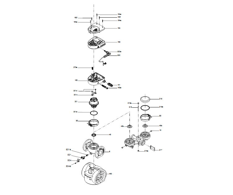 Ersatzteile1-Grundfos Nassläufer-Umwälzpumpen MAGNA3 D 32-60 F Nr. 98333861