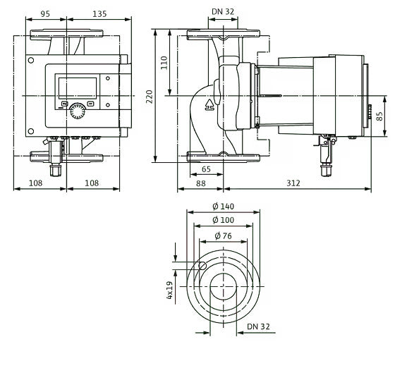 WILO Stratos MAXO 32/0,5-16 PN 16-P1 -Art. 2211691