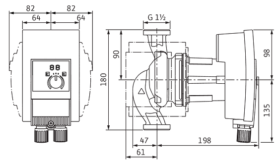 WILO Yonos MAXO plus 25/0,5-12 PN10 -Art. 2120602