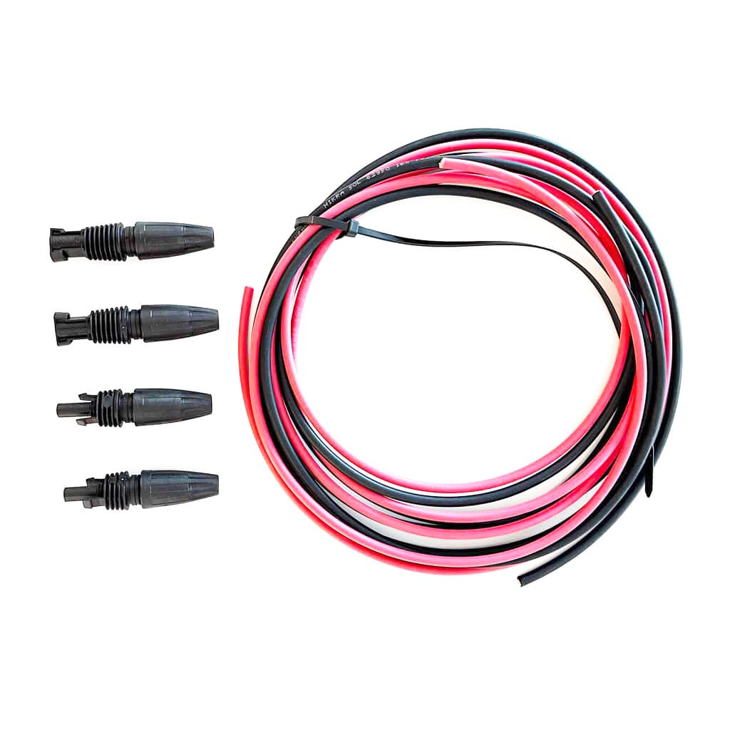 Kabel solar negro und rojo de extensión CC 3m c/u mit conectores FV a presión compatibles mit MC4 - ELECSUN