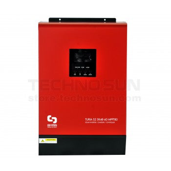 Wechselrichter Ladegerät 3kVA (3kW) 24V 30A | PF=1 | MPPT 60A | No paralelizable | TURIA S2 3K-24 PLUS - CONVERSION DEVI